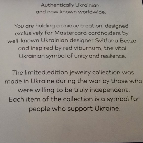 Mastercard/Bevza Ukraine KALYNA Pin (NWT) - Picture 8 of 12